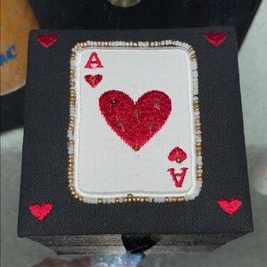 New Embroidered Ace of Hearts Box